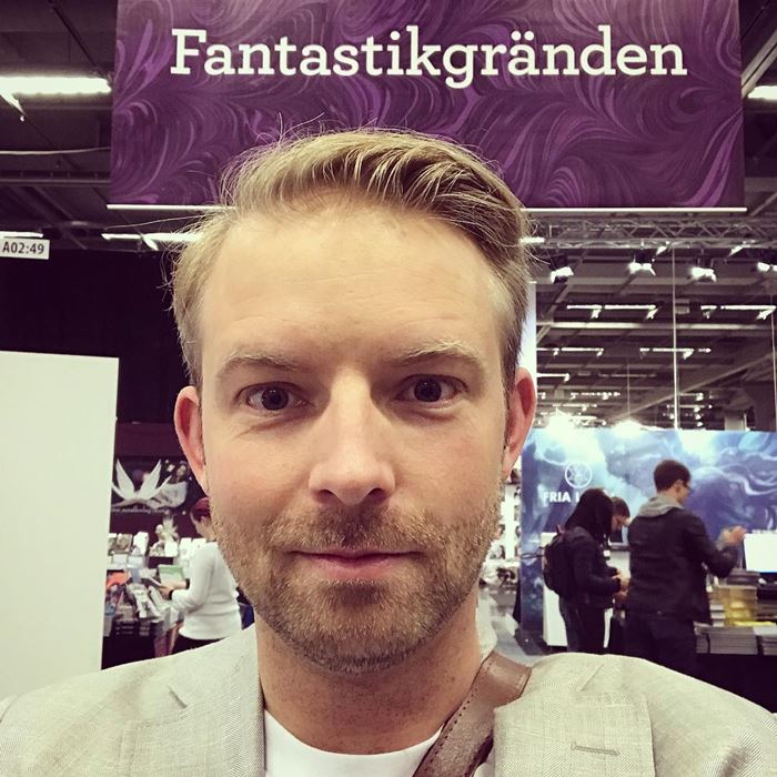 Josef Lindell på bokmässan 2018