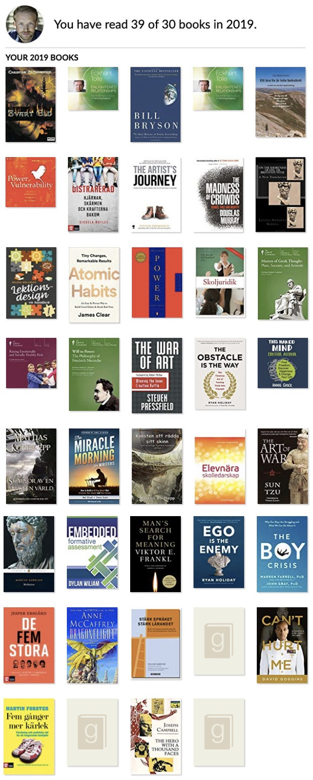Reading list 2019 Reading list 2019